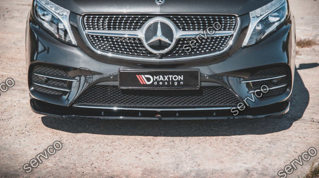 Prelungire splitter bara fata Mercedes V Class AMG-Line W447 Facelift 2019- v5 - Maxton Design
