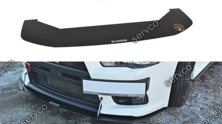 Prelungire splitter bara fata Mitsubishi Lancer EVO X 2007-2015 v2 - Maxton Design