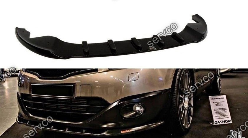 Prelungire splitter bara fata Nissan Qashqai Facelift 2009-2013 v1 - Maxton Design