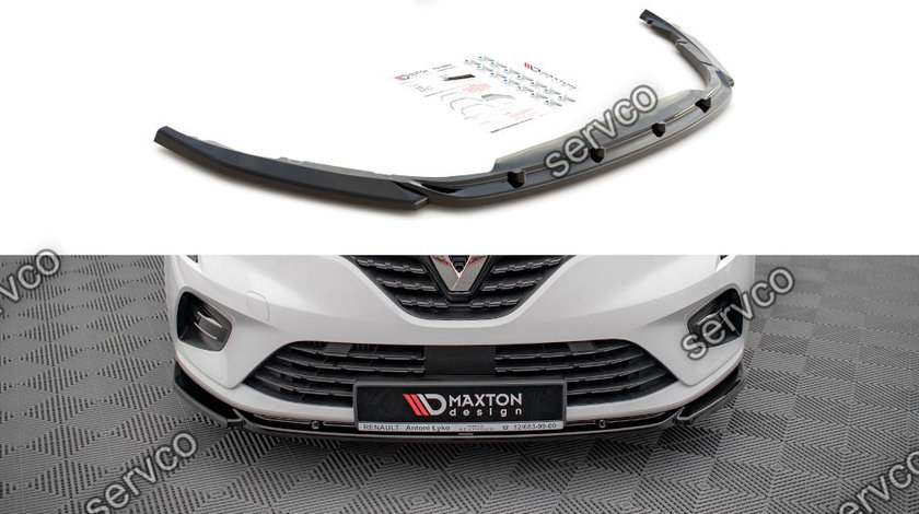 Prelungire splitter bara fata Renault Clio Mk5 2019- v1 - Maxton Design