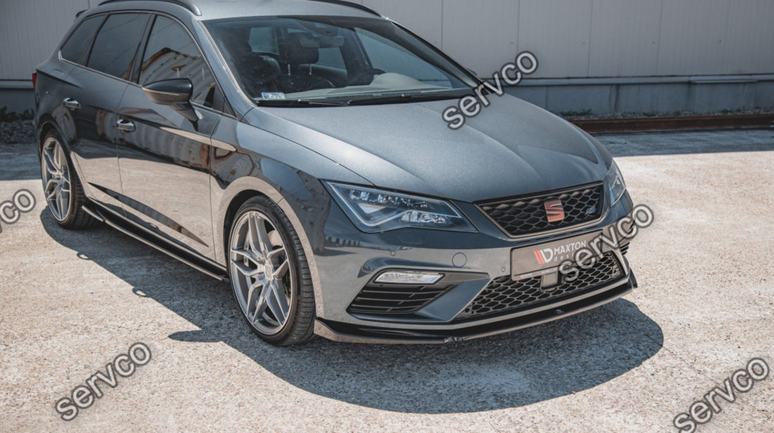 Prelungire splitter bara fata Seat Leon 5F MK3 Cupra Fr Facelift 2017-2019 v7 - Maxton Design