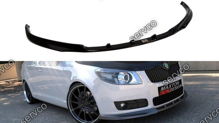 Prelungire splitter bara fata Skoda Fabia Mk2 2007-2010 v2 - Maxton Design