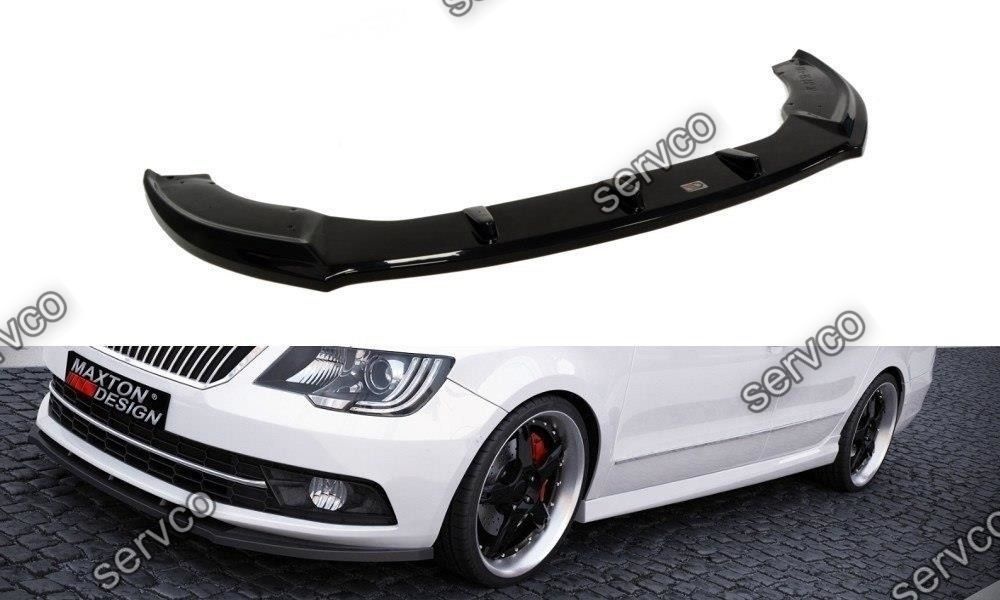 Prelungire splitter bara fata Skoda Superb Mk2 Facelift 2013-2015 v3 - Maxton Design