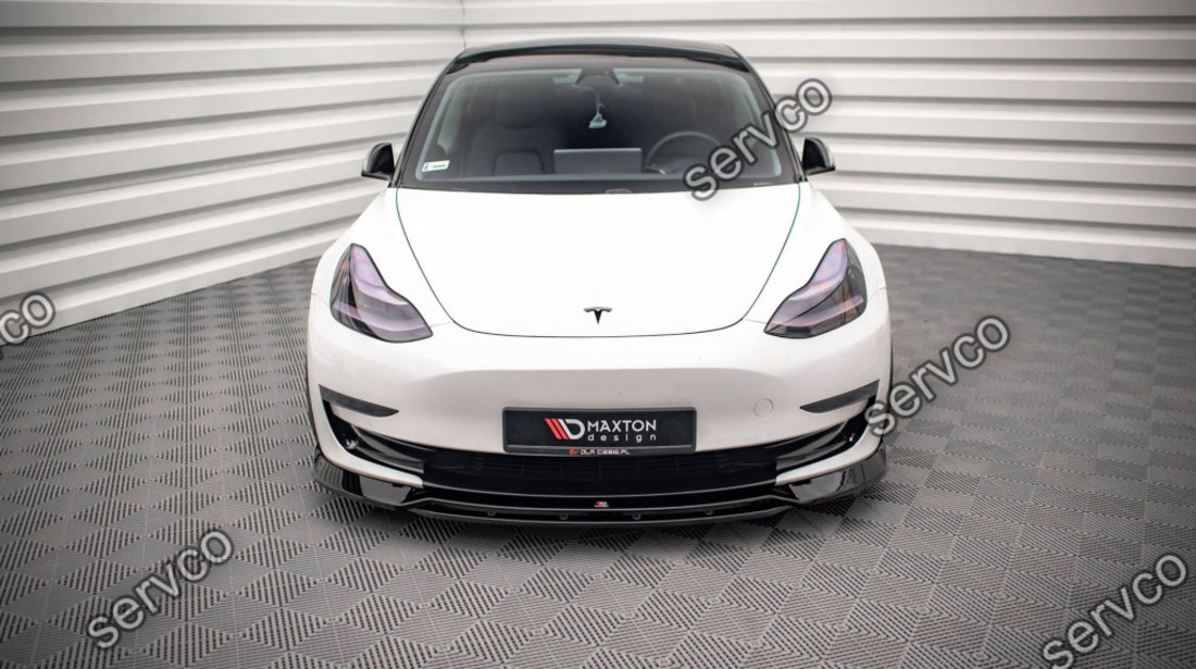 Prelungire splitter bara fata Tesla Model 3 2017- v3 - Maxton Design