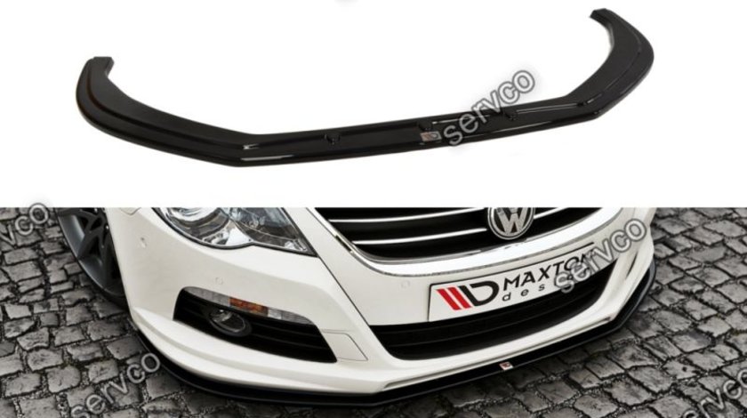 Prelungire splitter bara fata Volkswagen Passat CC R36 R line 2008-2012 v2 - Maxton Design