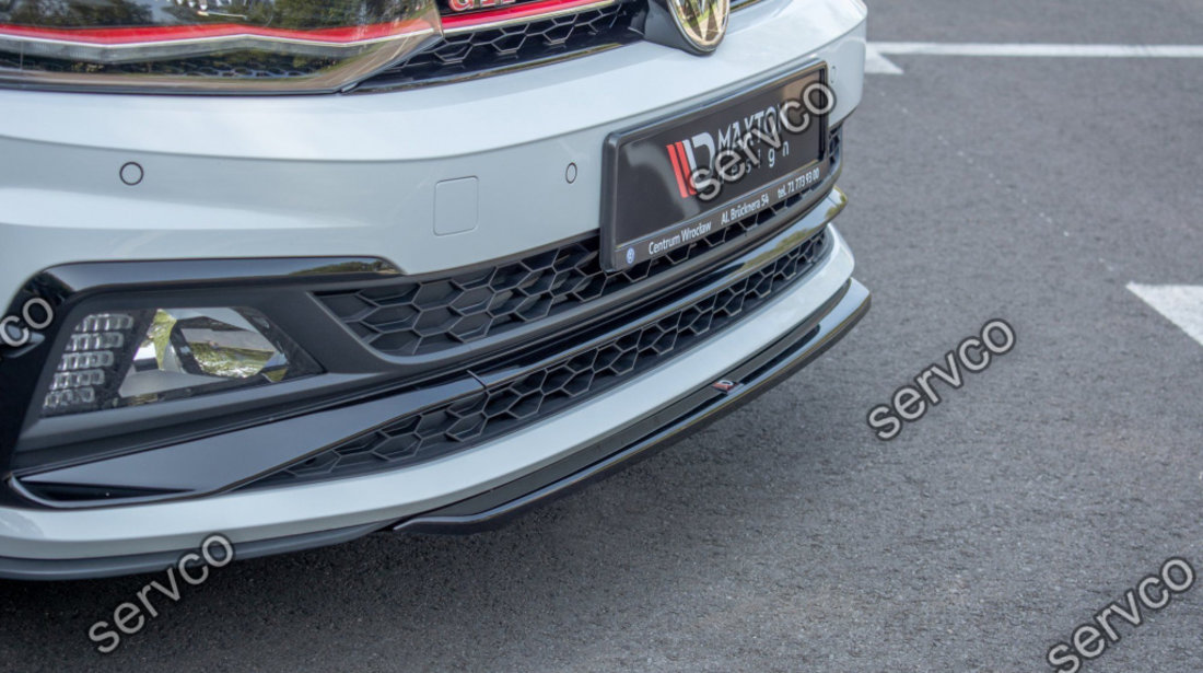Prelungire splitter bara fata Volkswagen Polo Mk6 GTI 2017- v13 - Maxton Design