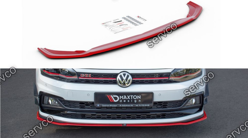 Prelungire splitter bara fata Volkswagen Polo Mk6 GTI 2017- v10 - Maxton Design