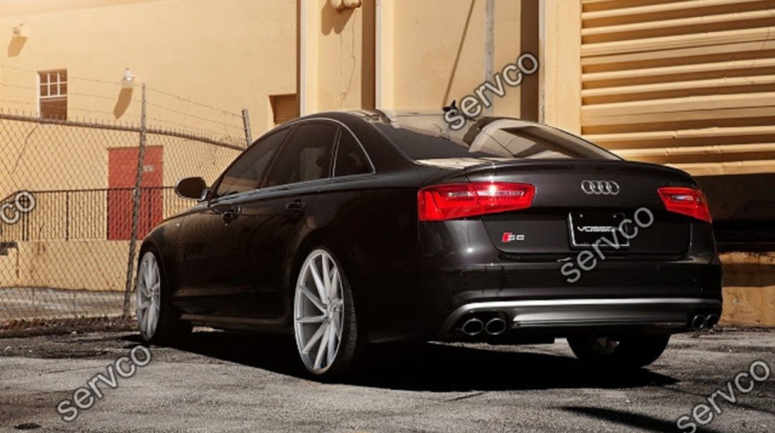 Prelungire tuning sport S6 Sline spoiler difuzor bara spate Audi A6 4G C7 RS6 2011-2014 v3