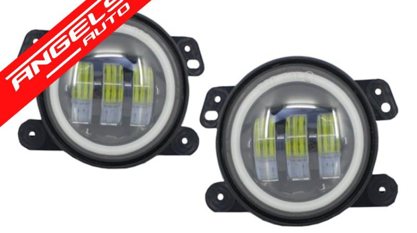 Proiectoare Ceata Full LED CREE Dublu JEEP Wrangler JK (2007-up)