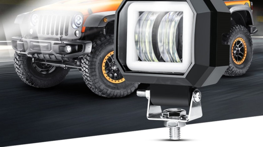 Proiector Led, 7D Optic, 20W, 12V-24V, 7.6CM , Pentru ATV, Jeep, Moto, Spot HAL454