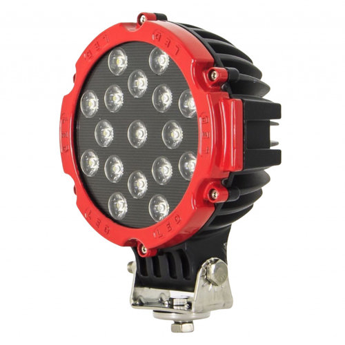 Proiector Led Auto Offroad 51W/12V-24V 3740 Lumeni Rosu Flood Beam 60 Grade 309922