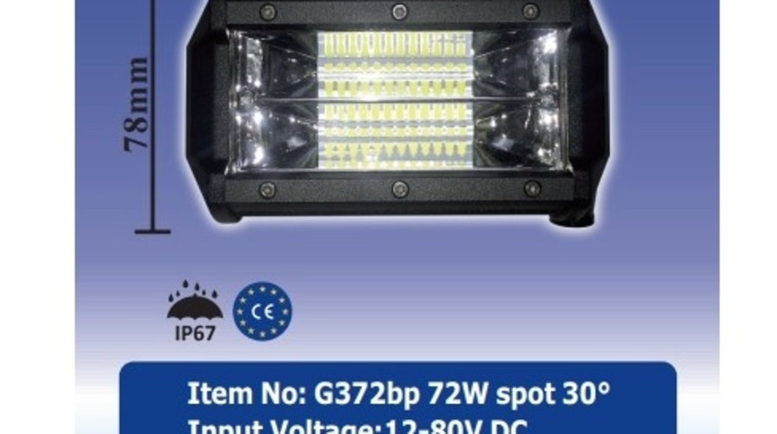 Proiector Led G372BP 72W Spot 30° 10-30V 250518-1