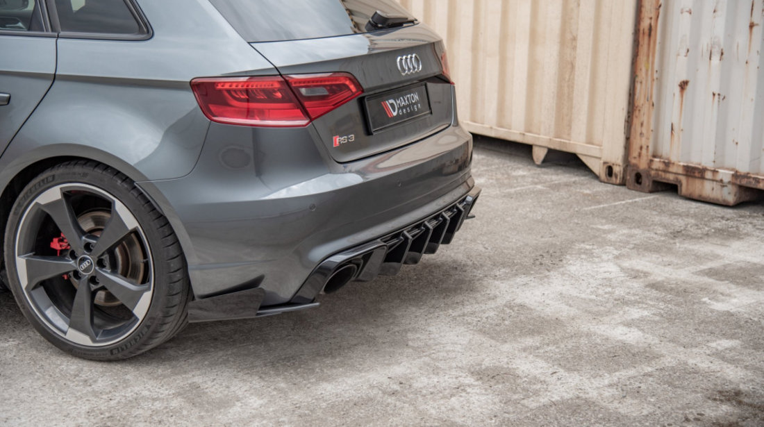 Racing Durability Prelungiri Spate Splitere laterale + Flaps Audi RS3 8V Sportback AURS38VCNC-RSD1B+RSF1G