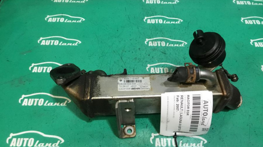 Racitor EGR 8200620695 2.0 DCI Renault LAGUNA III BT0/1 2007