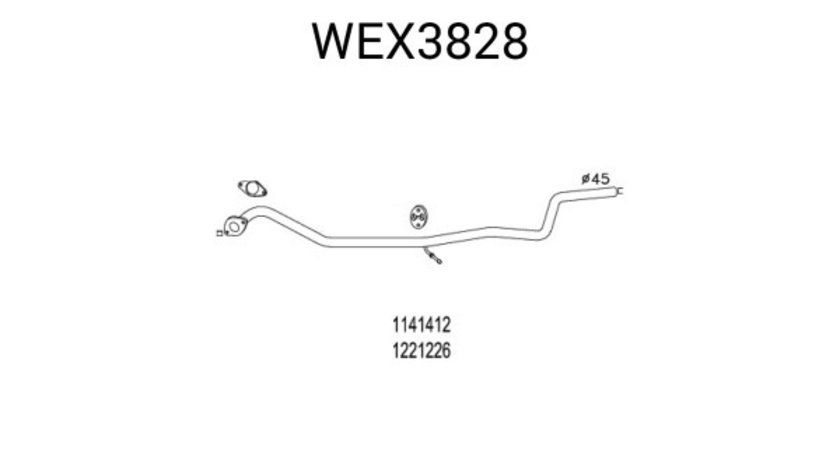 Racord evacuare FORD FUSION (JU) (2002 - 2012) QWP WEX3828 piesa NOUA