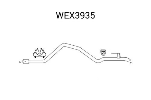 Racord evacuare MERCEDES SPRINTER 2-t platou / sasiu (901, 902) (1995 - 2006) QWP WEX3935 piesa NOUA