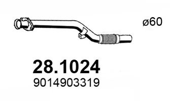 Racord evacuare MERCEDES SPRINTER 4-t caroserie (904) (1996 - 2006) ASSO 28.1024 piesa NOUA