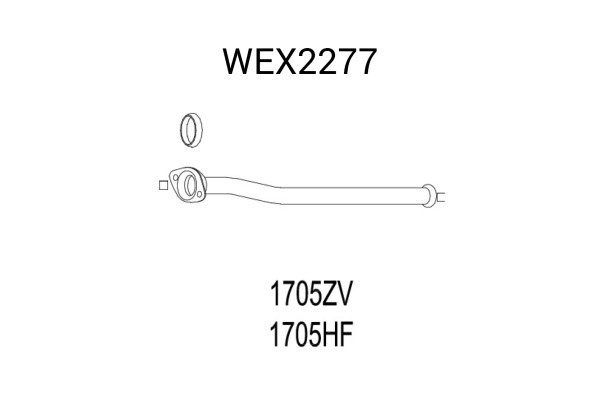 Racord evacuare PEUGEOT 206 CC (2D) (2000 - 2016) QWP WEX2277 piesa NOUA