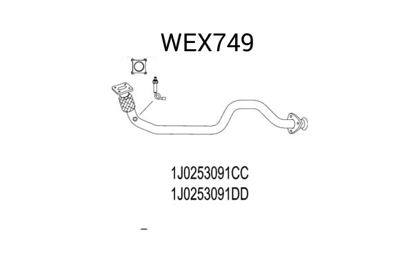 Racord evacuare SKODA OCTAVIA I (1U2) (1996 - 2010) QWP WEX749 piesa NOUA