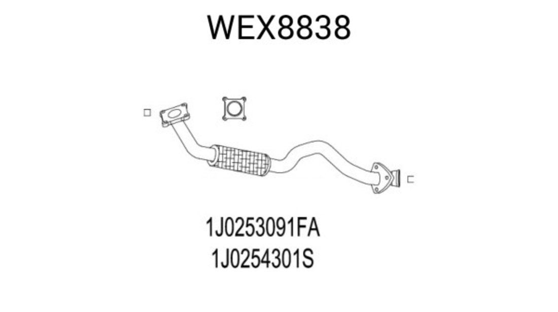 Racord evacuare VW BORA (1J2) (1998 - 2005) QWP WEX8838 piesa NOUA