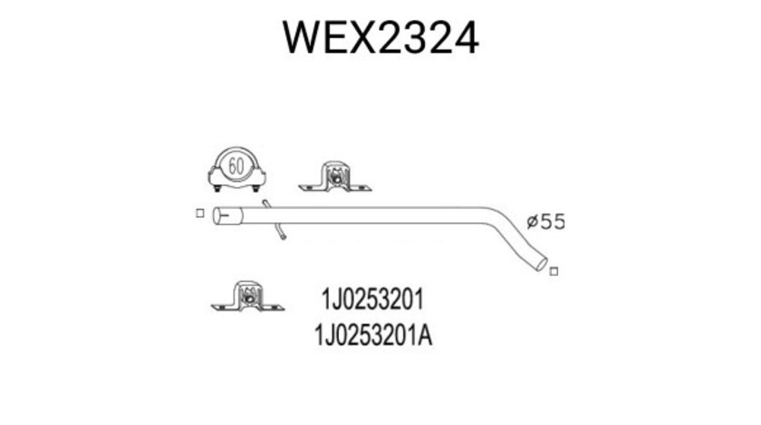 Racord evacuare VW BORA Combi (1J6) (1999 - 2005) QWP WEX2324 piesa NOUA