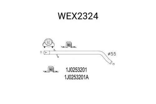 Racord evacuare VW NEW BEETLE (9C1, 1C1) (1998 - 2010) QWP WEX2324 piesa NOUA