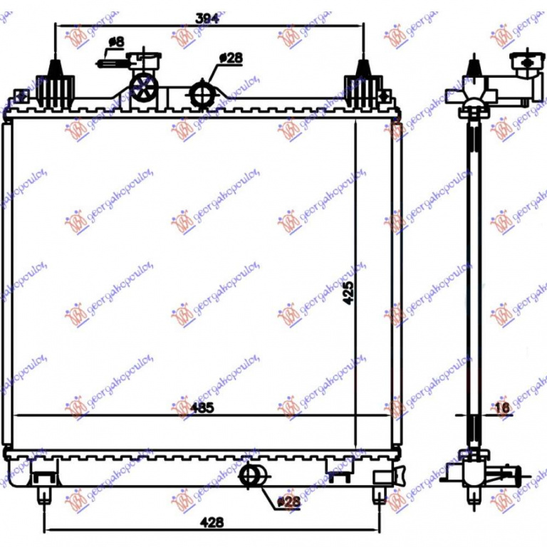 Radiator Ac/ 1 0-1 2 Benzina (555x405x12) - Suzuki Baleno 2016 , 95310m68p00