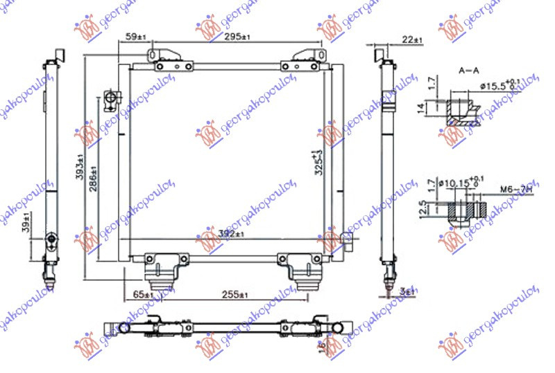 Radiator Ac/ 1 1i16v (355x330x16) - Suzuki Alto 1999 , 95310m79f00