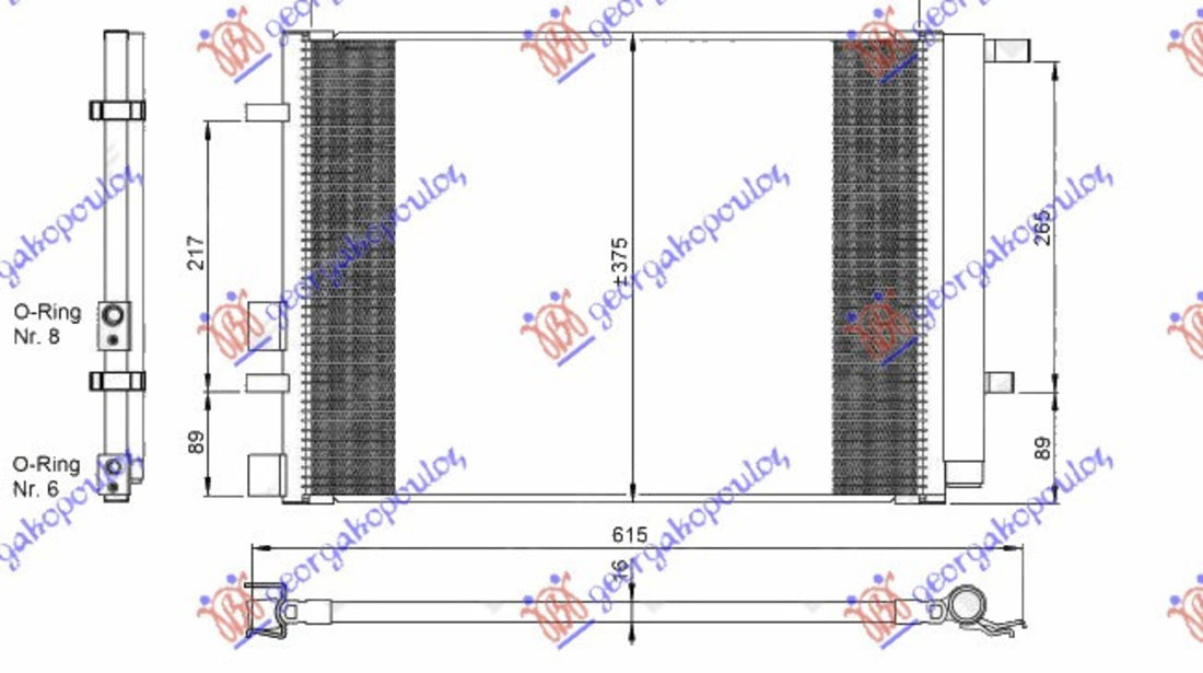 Radiator Ac/ 1 2-1 4-1 6 Benzina (490x370x16) - Hyundai I20 2008 , 976061j000