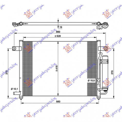 Radiator Ac/ 1 2 Benzina (540x415) - Chevrolet Aveo Sdn-H/B-L/B 2005 , 96469288