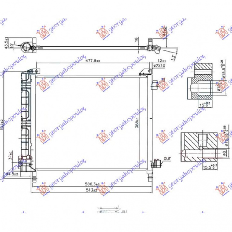 Radiator Ac/ 1 2dig-1 5i16v (51x38)(Hr12ddr - Nissan Micra (K13) 2013 , 92101-1hc1a