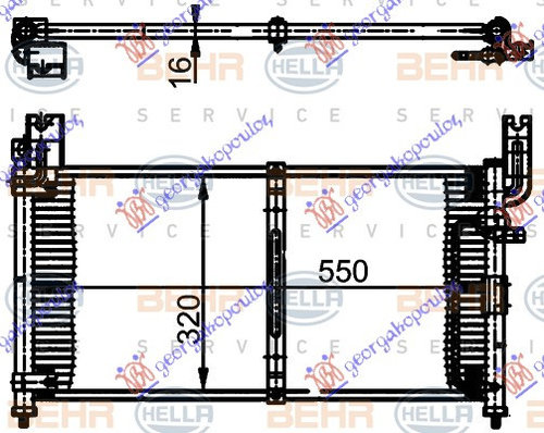 Radiator Ac/ 1 3-1 6-1 8 (55x32x2 0) - Suzuki Baleno Sdn 1994 , 9531060g41