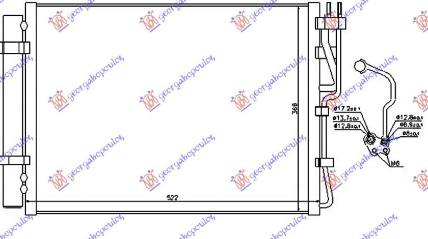 Radiator Ac/ 1 4-1 6 Crdi (48 5x36 7) - Kia Venga 2010 , 97606-1p200