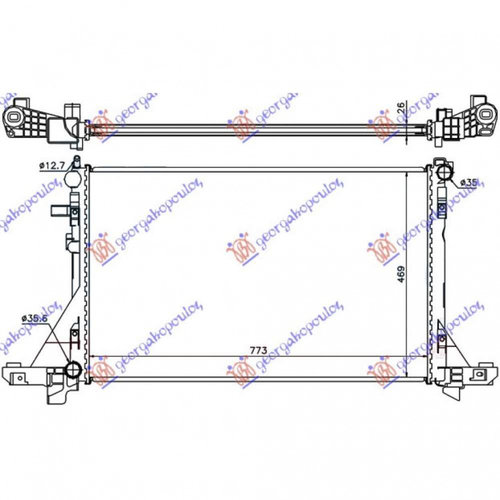 Radiator Ac/ 1 4 16v Turbo(B14xft) Benzina 1 6/1 7 Cdti Diesel (690x295x16) - Opel Mokka X 2016 , 18...