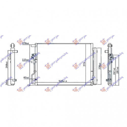 Radiator Ac/ 1 6 Gdi (99kw) - 2 0 Mpi Benzina (655x370x16) (Czech) - Hyundai Tucson 2018 , 97606d750...