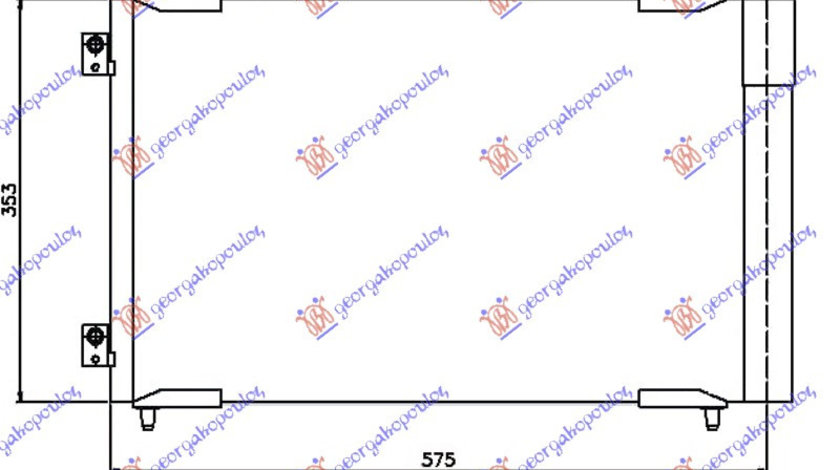 Radiator Ac/ 1 6 Hdi Diesel (530x350x16) Engine Dv6ted4 - Peugeot 206 98 1999 , 96483015