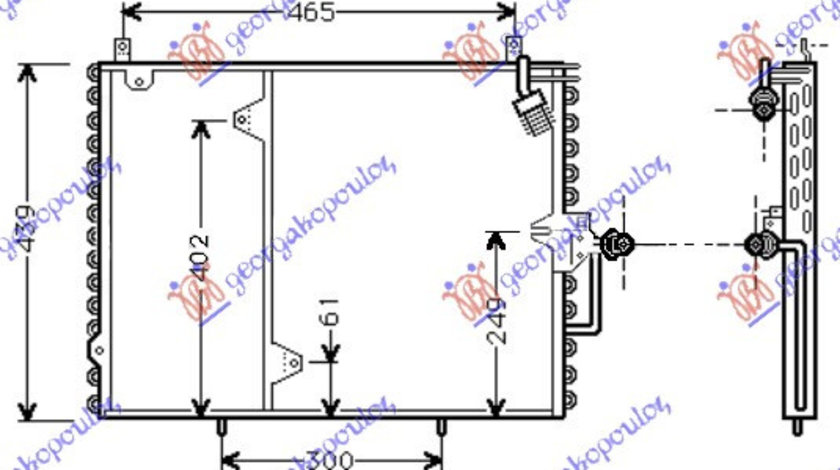 Radiator Ac/ 2 0-2 2i-16v (54x39 8) - Mercedes E Class (W124) 1993 , 1248301370