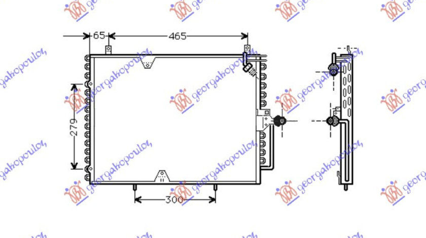 Radiator Ac/ 2 0-2 3i (53 8x43 5) - Mercedes E Class (W124) 1985 , 1248301770