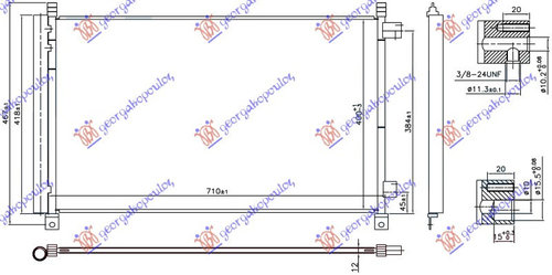 Radiator Ac/ 2 0-2 5 16v Benzina (710x400x12) - Nissan X-Trail 2014 , 921004bb0a