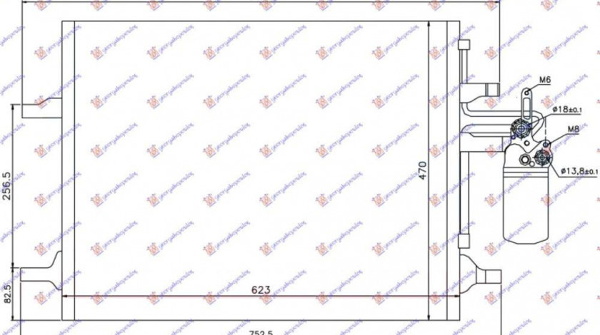 Radiator Ac/ 2 0/3 0 T / Hybrid / 2 0/2 5/3 0 (T4/T5/T6) Benzina 2 0/2 4 (D3/D4/D5) Diesel (580x470x16) - Volvo S60/V60 2013 , 31305212