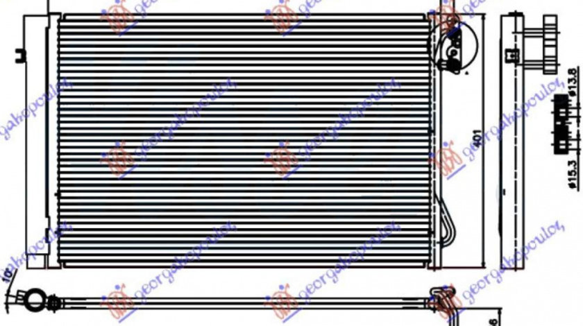 Radiator Ac/ 2 0-3 0 Turbo Diesel(580x340x16) - Bmw Series 1 (E81/87) 3/5d 2004 , 64539206296