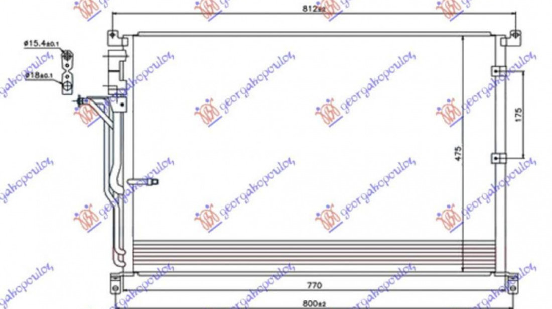 Radiator Ac/ 2 0 Diesel (640x330x12) - Audi Q5 2000-2001, 80a816411