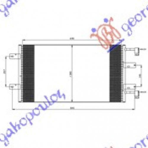 Radiator Ac/ 2 0 I Benzina - 1 9 Dci Diesel (570x440x16) - Nissan Primastar 2002 , 4414387