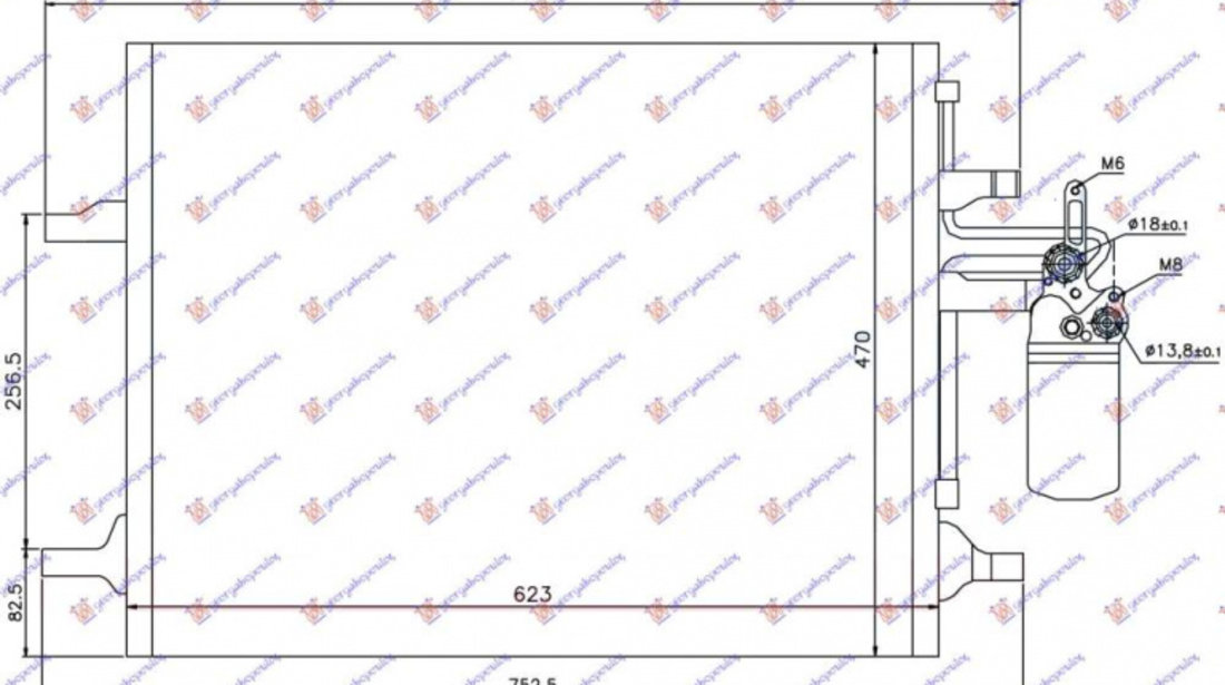 Radiator Ac/ 2 0 T5 Benzina 2 0 D4 Diesel (580x470x16) - Volvo Xc702013 2014, 31305212