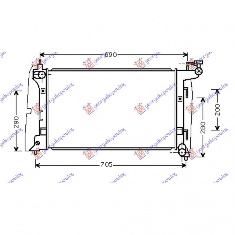 Radiator Ac/ 2 0i 16v (79x31) - Toyota Rav 4 (Xa10) 1998 , 8846042020