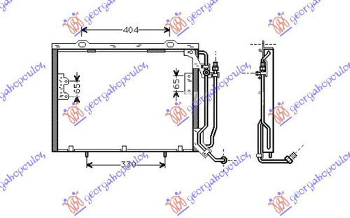 Radiator Ac/ 2 2d16v Cdi (54 5x41x1 6) - Mercedes C Class (W202) 1993 , 2028301070