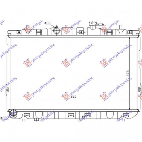 Radiator Ac/ 2 4 Pet-2 5 Dsl(58 8^39 4^22) - Hyundai H100 Van 1993 , 97606-4a002