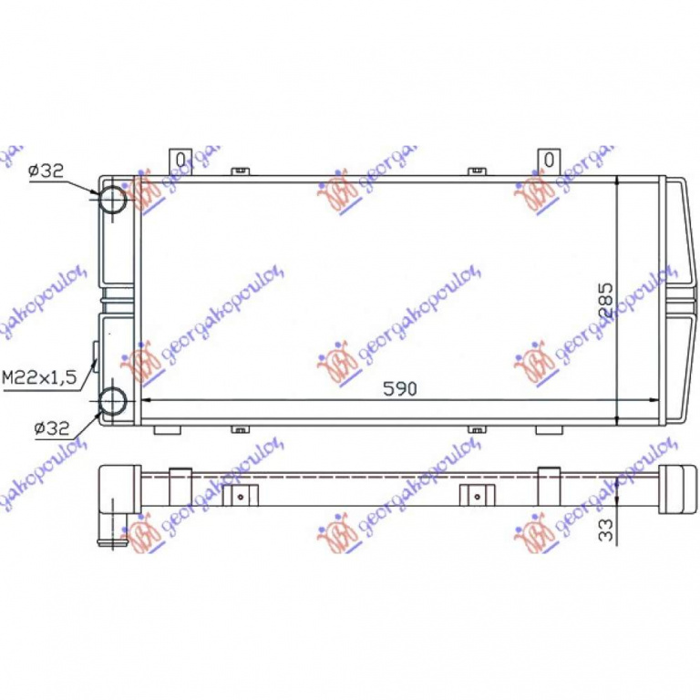 Radiator Ac/ (47 1x32 5x2 0) - Vw Caddy Pick-Up 1996 , 6u0820399a