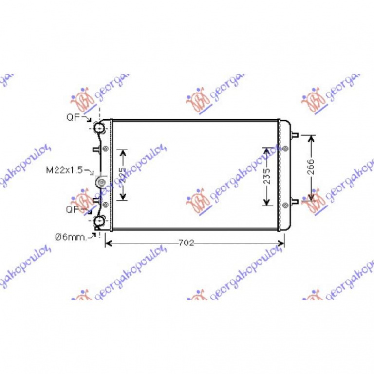 Radiator Ac/ (49 5x31) - Toyota Yaris Verso 1999 , 88460-54020