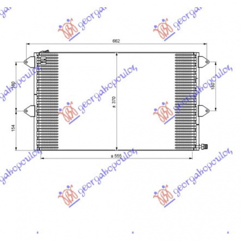 Radiator Ac/ (55x35x2 0) - Seat Ibiza 1997 , 6k0820413b